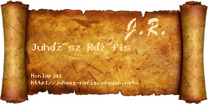 Juhász Ráfis névjegykártya